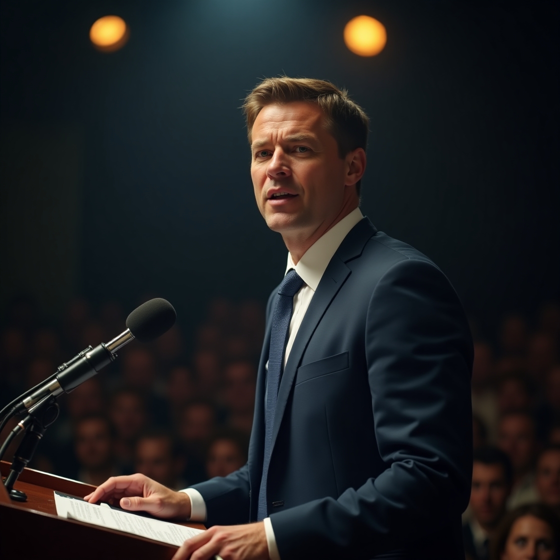 Selbstbewusste Sprecherin bei einer Präsentation